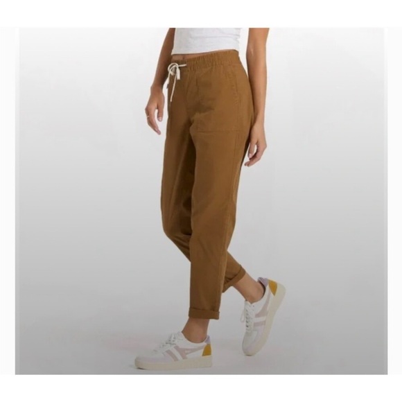 Vuori Ripstop Drawstring Pull On Pants XS Pockets Tan Brown VW450 - Picture 1 of 15